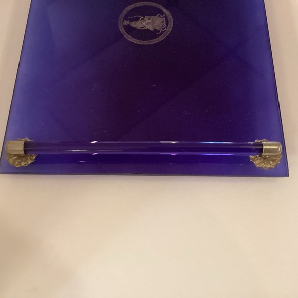 Vintage Cobalt Blue Glass Dresser Perfume Tray - Picture 5 of 10